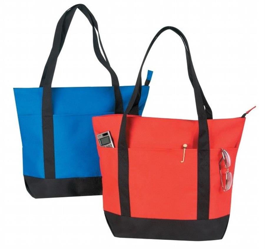 Poly Zipper Tote Bag