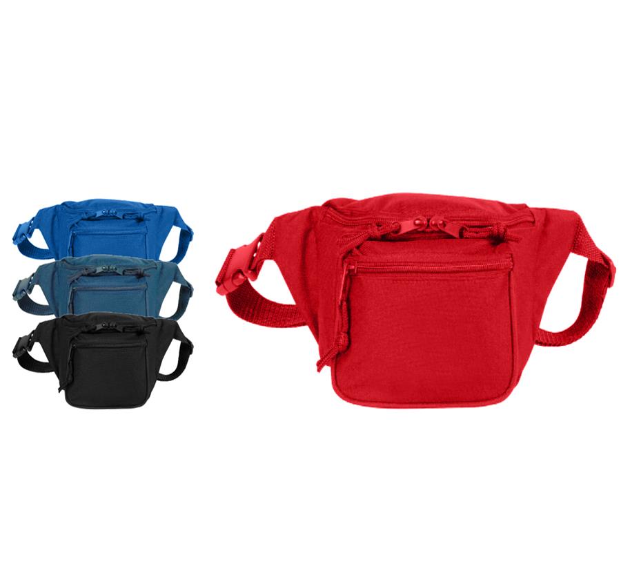 Poly Three-Zipper Fanny Pack