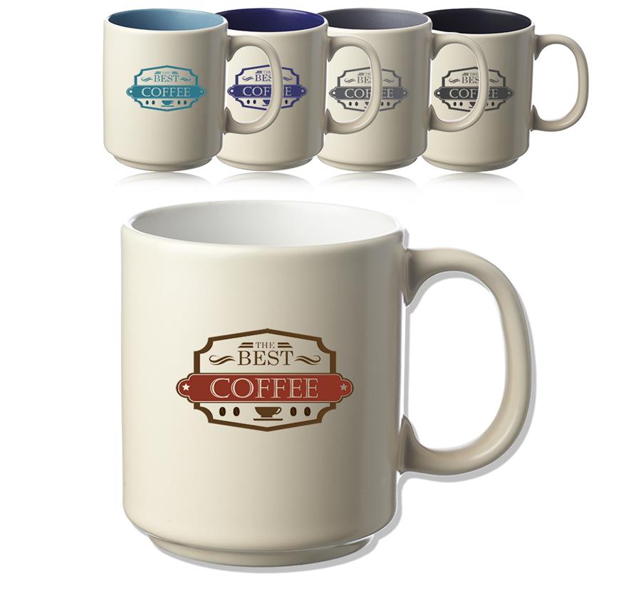 Santos Matte Two Tone Coffee Mugs 13oz.