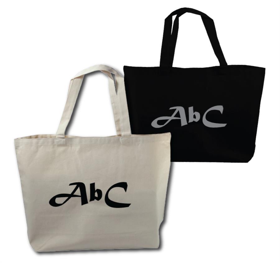 Jumbo Canvas Tote with Canvas Handles - Clearance